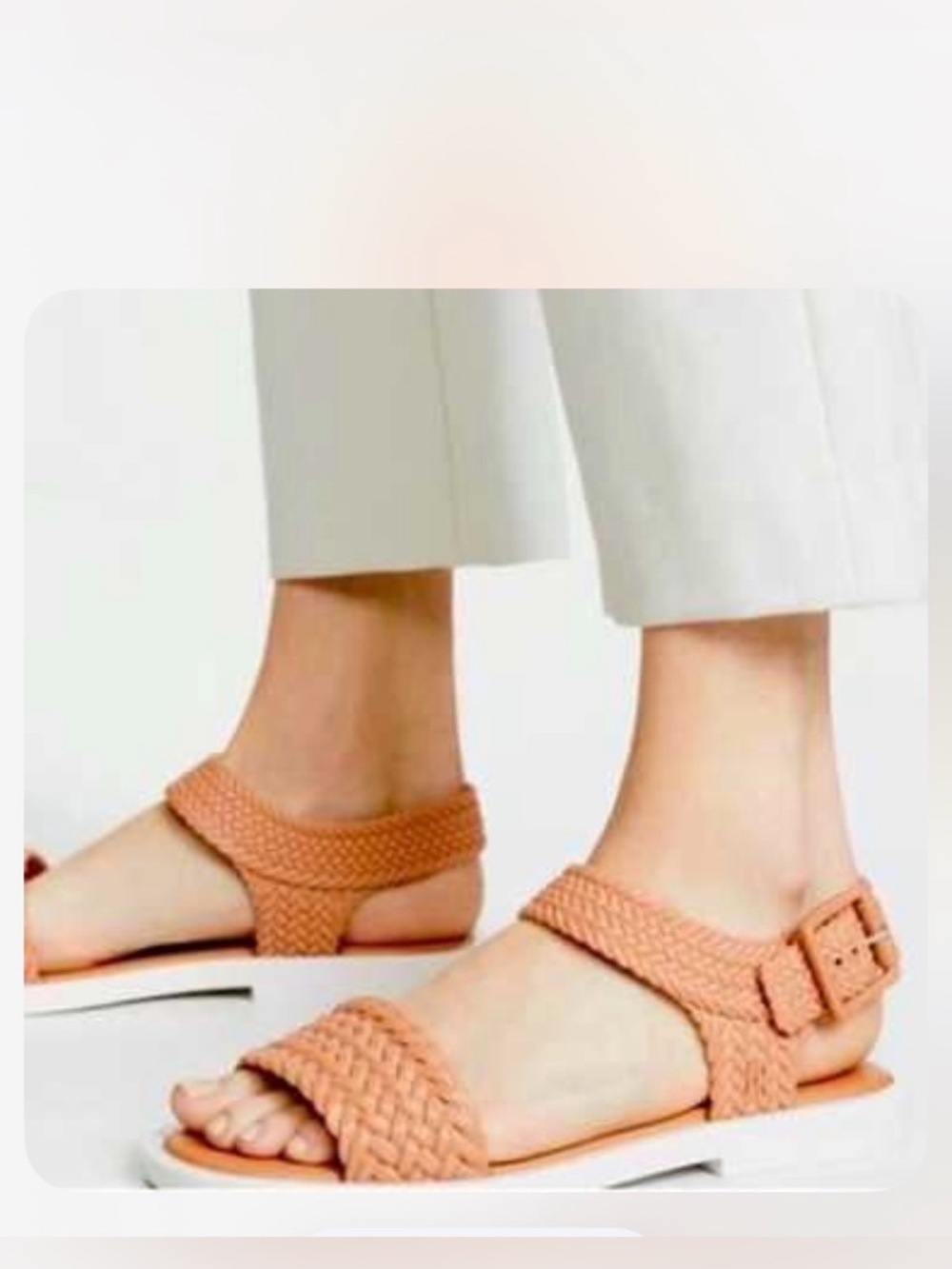 New MELISSA MAR + Salinas Buckle Strap Sandals Waterproof Tan 10